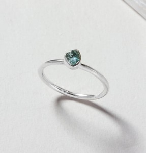 5-7 MM Aquamarine Raw Gemstone <b>Ring</b> - Handmade Jewelry <b>Ring</b> for Women - Birthstone Silver Plated Jewelry - Product Image 1