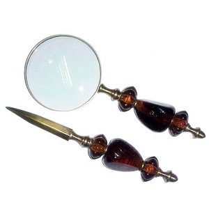 2025 Antique Design indien artisanat haute qualité Bronze couleur loupe de poche nouveau Design oeil verre Vintage Look en gros - Product Image 2