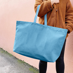 Custom Color 100% Natural Cotton Tote <b>Bags</b> Durable Heavy Duty <b>Large</b> For Hand Carry Grocery Beach Shopping <b>Bags</b> - Product Image 6