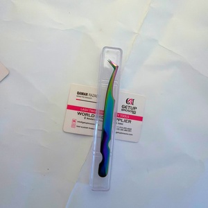 Pinzas para Pestañas GETUP BROSONS IMPEX de Alta Calidad, con Punta de Diamante de Plasma Arcoíris, Acero Inoxidable, Antimagnéticas y Antiestáticas - Product Image 3