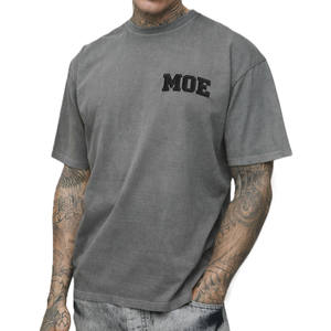 Camiseta de Algodón Grueso para Hombre con Logotipo Bordado en el Pecho, Silueta Relajada, Personalización de Marca, Fabricación OEM al por Mayor - Product Image 1