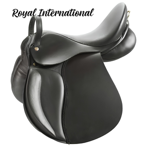 Selle d'équitation anglaise noire de qualité supérieure, équipement d'équitation confortable avec siège rembourré pour le dressage, le saut d'obstacles, l'entraînement et la compétition - Product Image 2