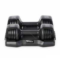 HIPERLION Ensemble d'haltères réglables 12,5 lb en acier de haute qualité, design ergonomique pour la musculation à domicile ou en salle de sport commerciale