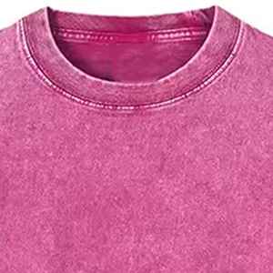 Camiseta Vintage de Algodón Estilo Urbano, Oversize con Hombros Caídos, Impresión Personalizada de Alta Calidad, Lavado Ácido Intenso, para Hombre - Product Image 3