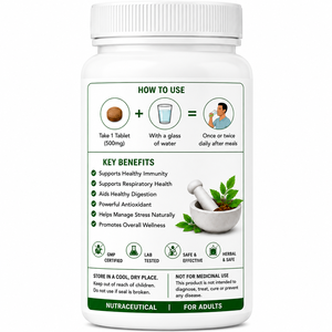 Tabletas My Giloy Tulsi con Extractos Herbales Ayurvédicos Naturales para Reforzar la Inmunidad, Apoyo a la Desintoxicación, Bienestar Respiratorio y Antioxidante - Product Image 2