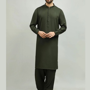 Custom Printed Embroidery Design Stylish Winter Wedding Dress 2pcs Suits Mehndi Shalwar Kameez Cotton Breathable Males Pakistani - Product Image 3