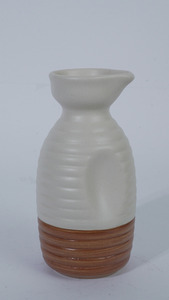 Carafe à saké en grès blanc de qualité supérieure, côtelée, anti-fuite, compatible lave-vaisselle, avec bec verseur, 11 oz, pour fêtes, restaurants japonais, hôtels - Product Image 4