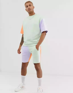 Hot Sale Product New Arrival Men Summer Short Sleeve T Shirts and Shorts <b>Twin</b> <b>Set</b> Contrast Color Men <b>Twin</b> <b>Sets</b> for Adults - Product Image 6