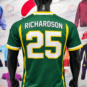 Camiseta de Fútbol Personalizada OEM de Talla Grande con Logotipo Frontal, Cuello en V, Antibacteriana, de Secado Rápido, Transpirable, 100% Poliéster, Estampada, Manga Corta - Product Image 2