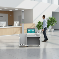 Huasheng Medical Echtzeit-Digitale Gesundheitslösung Telekonsultations-Gesundheitskiosk Touchscreen Titan ABS OEM-Option HS-J02