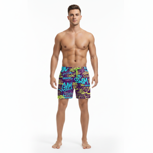 Shorts de bain pour hommes grandes tailles, 100 % polyester, séchage rapide, respirants, écologiques, pour la plage et le surf, été - Product Image 1