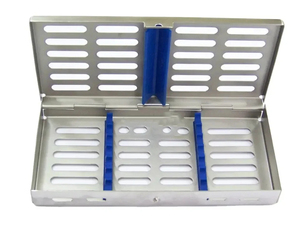 Caja de Instrumentos Dentales Estériles para 7 Piezas, Reutilizable en Autoclave, Bandeja Manual de Acero Inoxidable para Puentes Óseos - Product Image 6