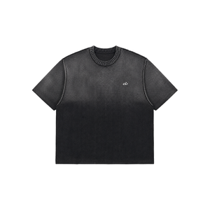 T-shirts pour hommes en jersey tricoté texturé de qualité supérieure, manches courtes, respirants, style streetwear décontracté, logo personnalisé, coutures apparentes, style rétro. - Product Image 4