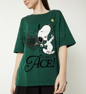 Camiseta Holgada de Poliéster y Algodón para Mujer, Ligera, Ecológica, de Secado Rápido, Transpirable, de Manga Corta, Lisa, Teñida, con Logotipo Tejido - Product Image 6