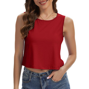 Tops courts sans manches pour femmes, style rétro vintage, esthétique estivale, look mignon, résistant à la décoloration, antibactérien, léger - Product Image 1