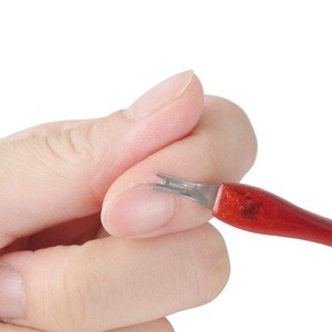 Pousse-cuticules rouge pour manucure, applicateur pour ongles et orteils, éliminateur de points noirs, outil de toilettage professionnel - Product Image 3