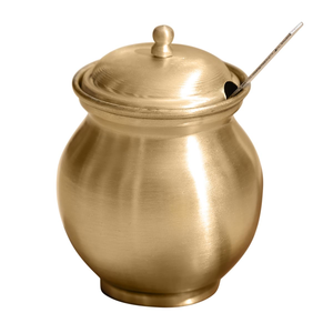 Olla de Agua Hecha a Mano de Latón Puro, Beda Gada, Tradicional para Rituales Hindúes de Puja, Ceremonias Religiosas, Decoración de Bodas y Fiestas - Product Image 1