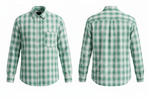 Camisa de Vestir a Cuadros de Franela de Algodón 100% de Alta Calidad para Otoño e Invierno, Manga Larga, Casual, con Botones, Personalizada - Product Image 2