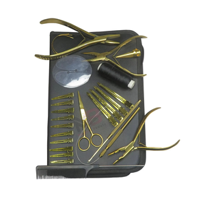 Kit de Herramientas para Extensiones de Cabello de Alta Calidad OEM con Logotipo, Tijeras de Acero Inoxidable Reutilizables y Herramienta de Anclaje para Trabajo en Salón - Product Image 2