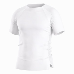 Camiseta de Fútbol de Manga Corta para Hombre, Color Negro y Rojo, Cuello Redondo, Ajustada, con Malla Transpirable para Entrenamiento - Product Image 2