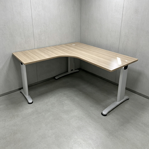L Shape Durable <b>Office</b> Conference <b>Table</b> with Metal Legs Adjustable Modern Design for Commercial Use - Product Image 1