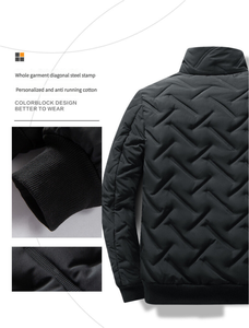 Nouvelle Collection Hiver 2026 – Manteau Parka Matelassé Épais et Chaud pour Homme, Réversible, Coupe-Vent et Imperméable, avec Capuche, Couleur Unie - Product Image 3