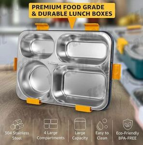 High Quality Multi Compartment Stainless Steel <b>Lunch</b> <b>Box</b> Balanced Meal <b>Packing</b> At Bulk Price <b>Lunch</b> <b>Box</b> - Product Image 4