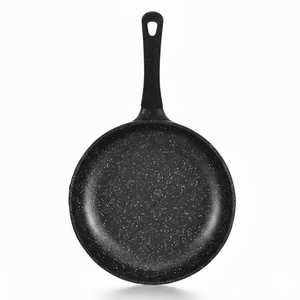 Durable Nonstick Deep Fry <b>Pan</b> with Glass Lid Induction Compatible Portable <b>Cast</b> Aluminum Kitchen Cookware - Product Image 2