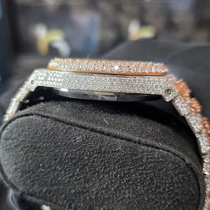 Reloj Árabe de Moissanita Completa, Estilo Real con Diamantes VVS, Miyota Automático, Resistente al Agua 3BAR, Analógico, de Acero Inoxidable, Clásico y de Moda - Product Image 3