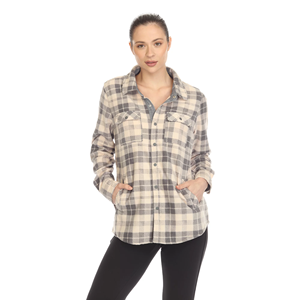 Chemise classique à manches longues pour femme – Mode intemporelle au quotidien, respirante, écologique, 100 % coton, pour femme, de BD - Product Image 1