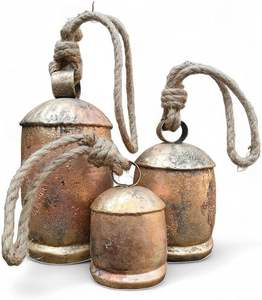 Juego de Campanas de Metal de Diseño Moderno, 3 Campanas Armoniosas para Árbol de Navidad, Ecológicas, Hechas a Mano, de Alta Calidad, Decoración Rústica para el Hogar, Personalizadas - Product Image 5