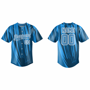 Maillot de baseball personnalisé imprimé respirant à col en V et bretelles en T à manches courtes pour homme en polyester – Vêtement de sport - Product Image 6