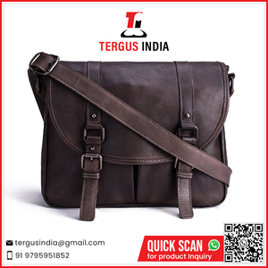 Sac à bandoulière classique unisexe en cuir véritable pour le travail quotidien, provenant d'un fournisseur en gros - Product Image 2