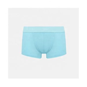 Calzoncillos bóxer de punto de color sólido para hombre, cintura elástica de altura media, ropa interior transpirable, calzoncillos y bóxers para hombre - Product Image 3