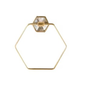 Metal Towel Ring Wall Mounted Circular Rust Resistant Bathroom Storage Single Tier Towel Holder For Home Hotel Use - Product Image 4