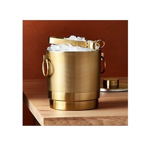 Seau à glace en métal durable avec couvercle pour le refroidissement du vin, du champagne et de la bière, idéal pour les bars commerciaux, les restaurants, les hôtels, la restauration, les événements en plein air - Product Image 5