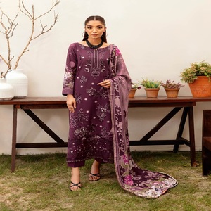 ชุดปาร์ตี้ปากีสถานคอลเลกชันสนามหญ้าสำหรับผู้หญิงชุด3ชิ้นโดย Ramsha Vol MASHAAL-12ส่าหรีสำหรับสาวๆชุดแต่งงาน - Product Image 2