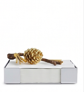 Porte-boîte à mouchoirs en forme de pomme de pin en métal, design nordique, support décoratif fait à la main pour serviettes, pour présentation sur table et utilisation en cuisine - Product Image 3