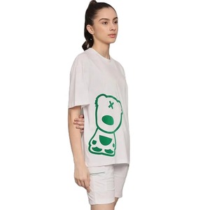 เสื้อยืดแฟชั่นผู้หญิงสีพื้นผ้าไหมเนื้อนุ่ม ไซส์ใหญ่ คอกลม แขนสั้น เรียบง่าย สบายๆ ขายส่ง - Product Image 2