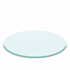 Piano Tavolo Rotondo in Vetro Temperato Trasparente da 36 Pollici, Spessore 2/5 Pollici, Bordo Smussato Lucidato, per Tavolini da Caffè (Vecchio SKU W126560361) - Product Image 1