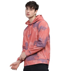 Custom Mens <b>Hoodie</b> With Trendy <b>Tie</b> <b>Dye</b> Print In Pullover Style From Basics Collection Lightweight Basics Mens <b>Hoodie</b> - Product Image 2