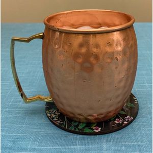 Hammered copper refreshment mug <b>set</b> reusable artisan <b>beverage</b> cups premium cocktail <b>serving</b> mugs durable - Product Image 2