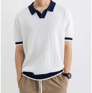 Camiseta Casual de Verano para Hombre, 100% Algodón Jersey, Transpirable, de Color Sólido, Manga Corta, Tejido de Punto, Corte Moderno - Product Image 5