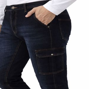 Pantalones Vaqueros de Mezclilla Vintage para Hombre, Corte Ajustado, Lavado Claro, Algodón Premium Elástico, Tela Duradera, Bolsillos Delanteros - Product Image 5