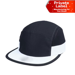 Gorra de 5 Paneles Lisa al por Mayor de Fábrica, Gorra de Sarga de Algodón con Visera Plana, Diseño Personalizado, Gorra Urbana con Visera Plana, Bordado Premium - Product Image 1