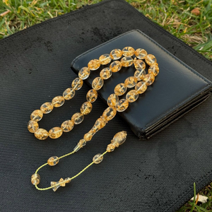 Perles de prière musulmanes en résine ambre cristalline personnalisables, écologiques - Product Image 6