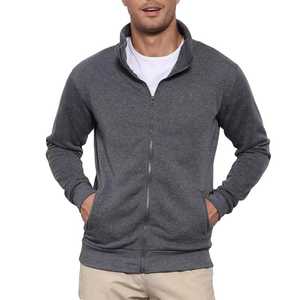 เสื้อสเวตเชิ้ตถักสำหรับผู้ชายทันสมัย สีเขียวมะกอก ทรงปกติ สีพื้น สไตล์ลำลอง มีซิปและฮู้ด - Product Image 4