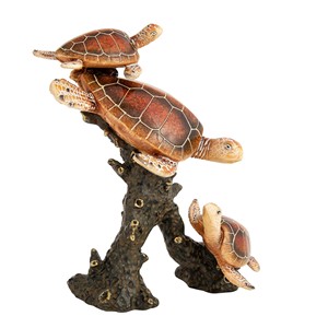 Juego de Esculturas Marinas de Madera de Teca Hechas a Mano - Diseño Tradicional Ecológico y Duradero de 24-32 cm - Decoración para el Hogar - Venta al por Mayor B2B - Product Image 3