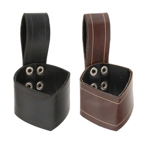 Customizable Pattern Dark Brown Black Leather <b>Card</b> <b>Holder</b> Stylish Business Style Drinking Horn <b>Holder</b> with Free Sample Carton - Product Image 1