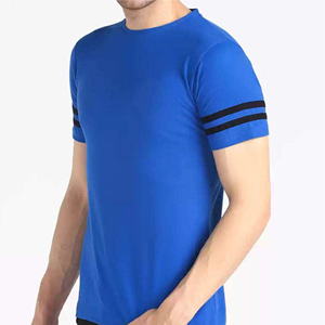 เสื้อยืดแขนสั้นผู้ชาย คอโอ แต่งขอบสีดำ ทรงลำลอง ผ้าถัก สีพื้น พร้อมสกรีนลายตามสั่ง - Product Image 5